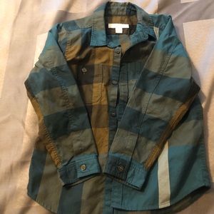 Boys Burberry Button Shirt